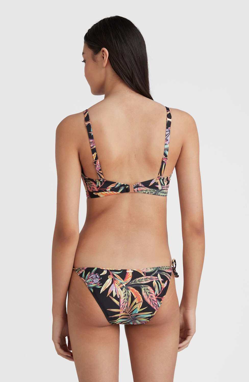 Bas de Bikini O'Neill Women Bondey Black Tropical Flower