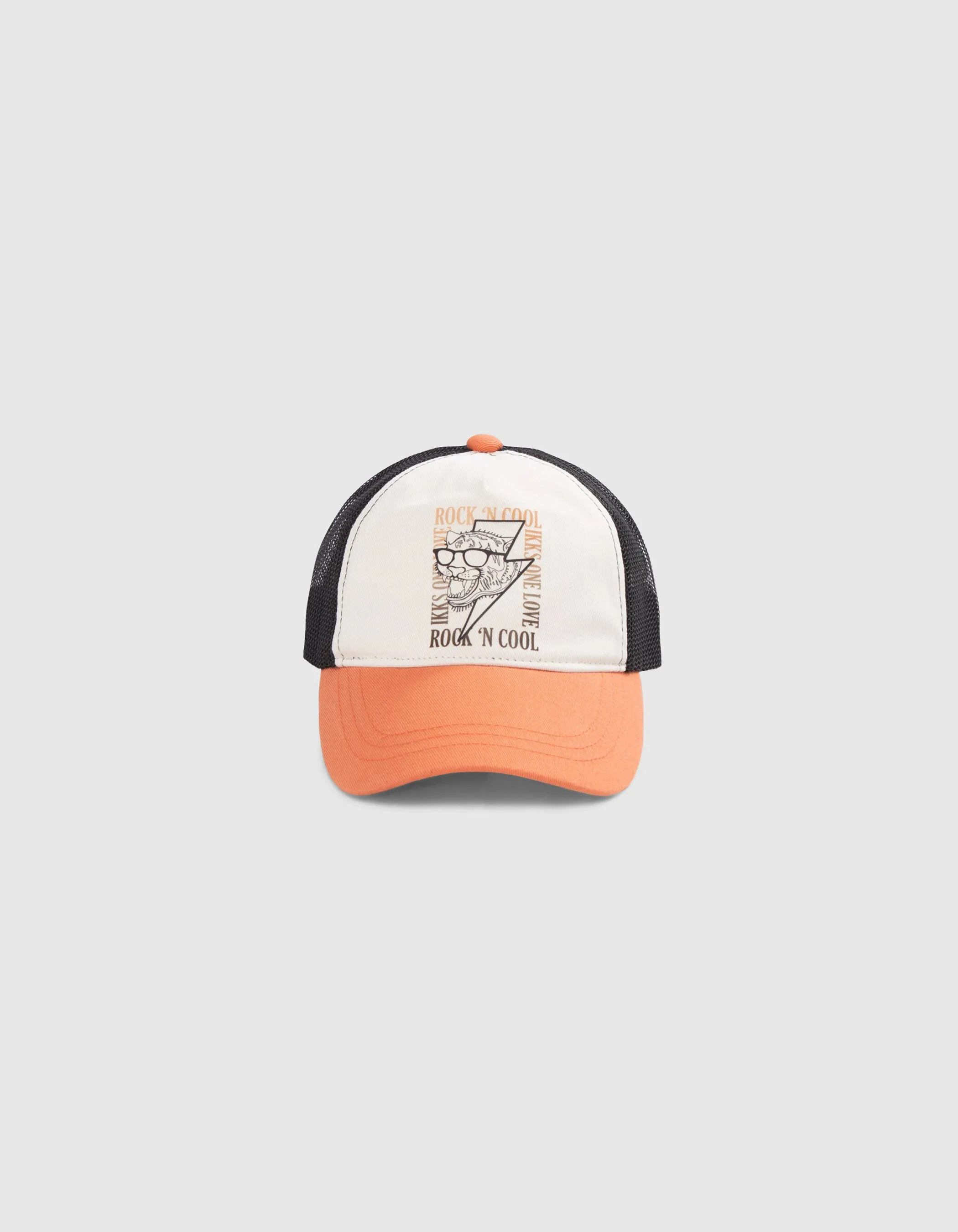 Casquette terracotta, écrue et filet noir garçon