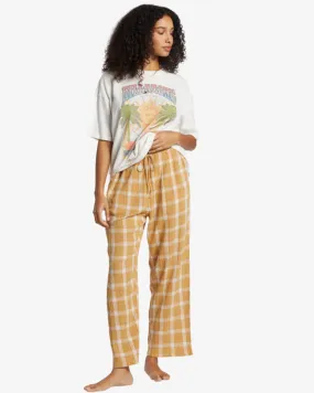 Checked Out - Pantalon à taille élastique pour Femme