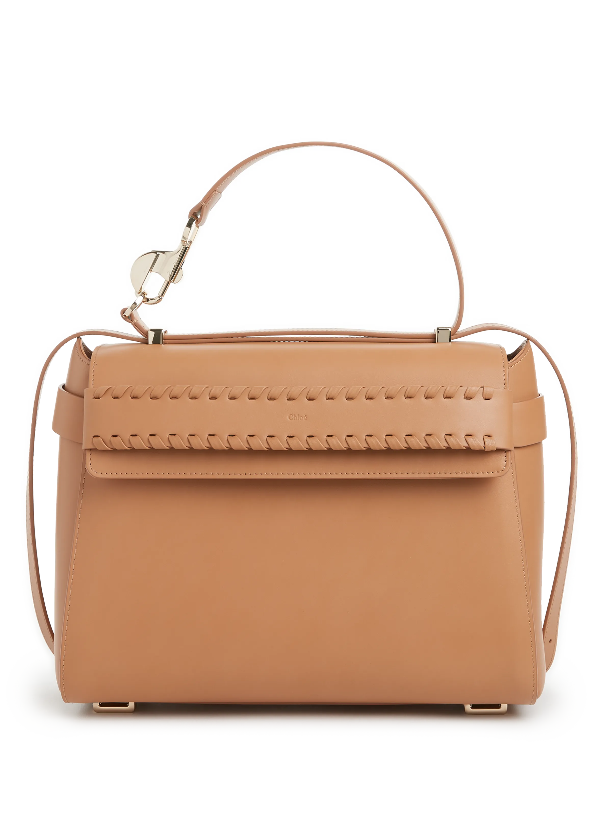 CHLOÉ  Sac à main Nacha en cuir - Beige