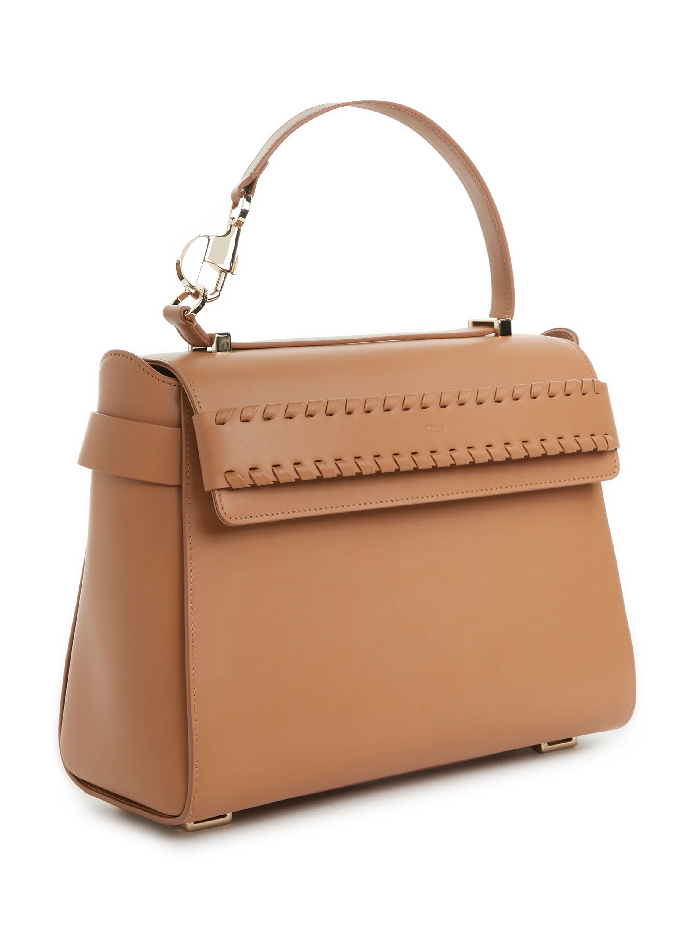 CHLOÉ  Sac à main Nacha en cuir - Beige