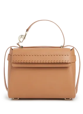 CHLOÉ  Sac à main Nacha en cuir - Beige