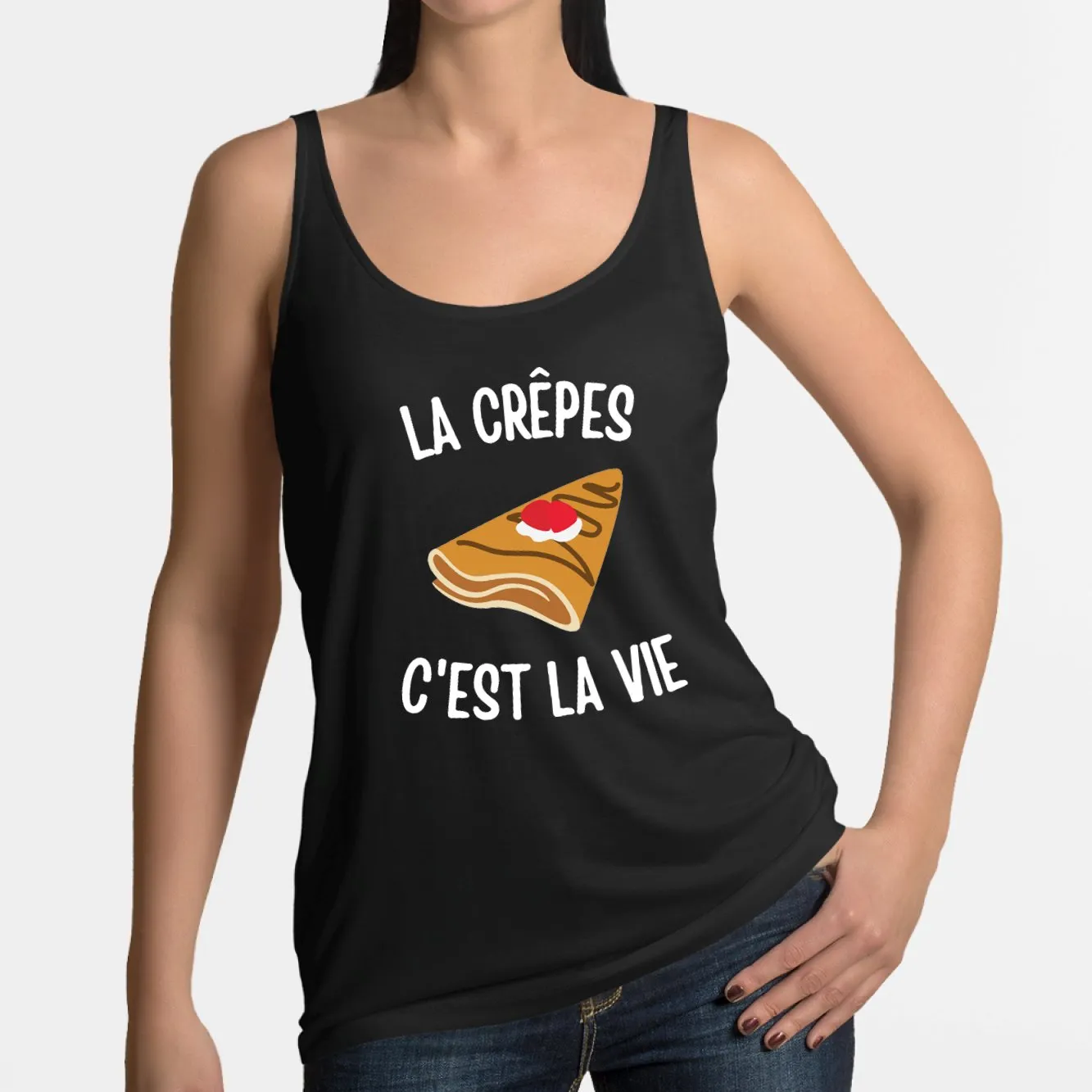 Débardeur Femme Les crêpes c'est la vie