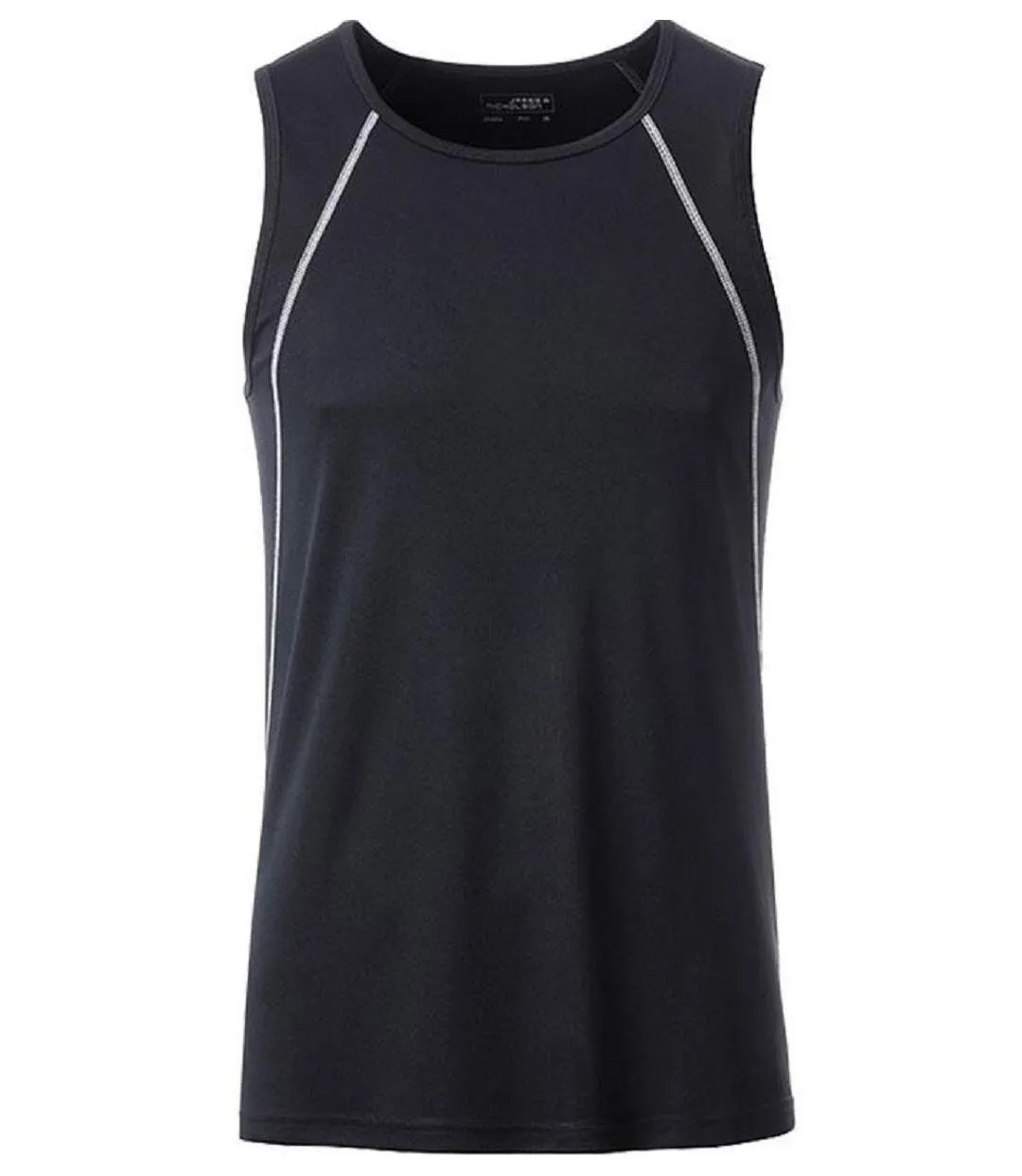 Débardeur running respirant - Homme - JN494 - noir et blanc