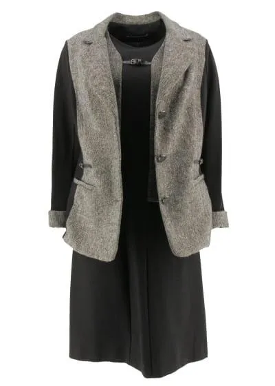 Ensemble veste + Robe -Christine Laure--Gris-44 - L-Féminin