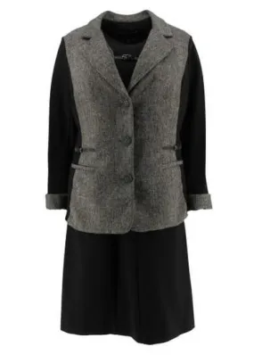 Ensemble veste + Robe -Christine Laure--Gris-44 - L-Féminin