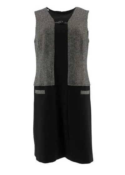 Ensemble veste + Robe -Christine Laure--Gris-44 - L-Féminin