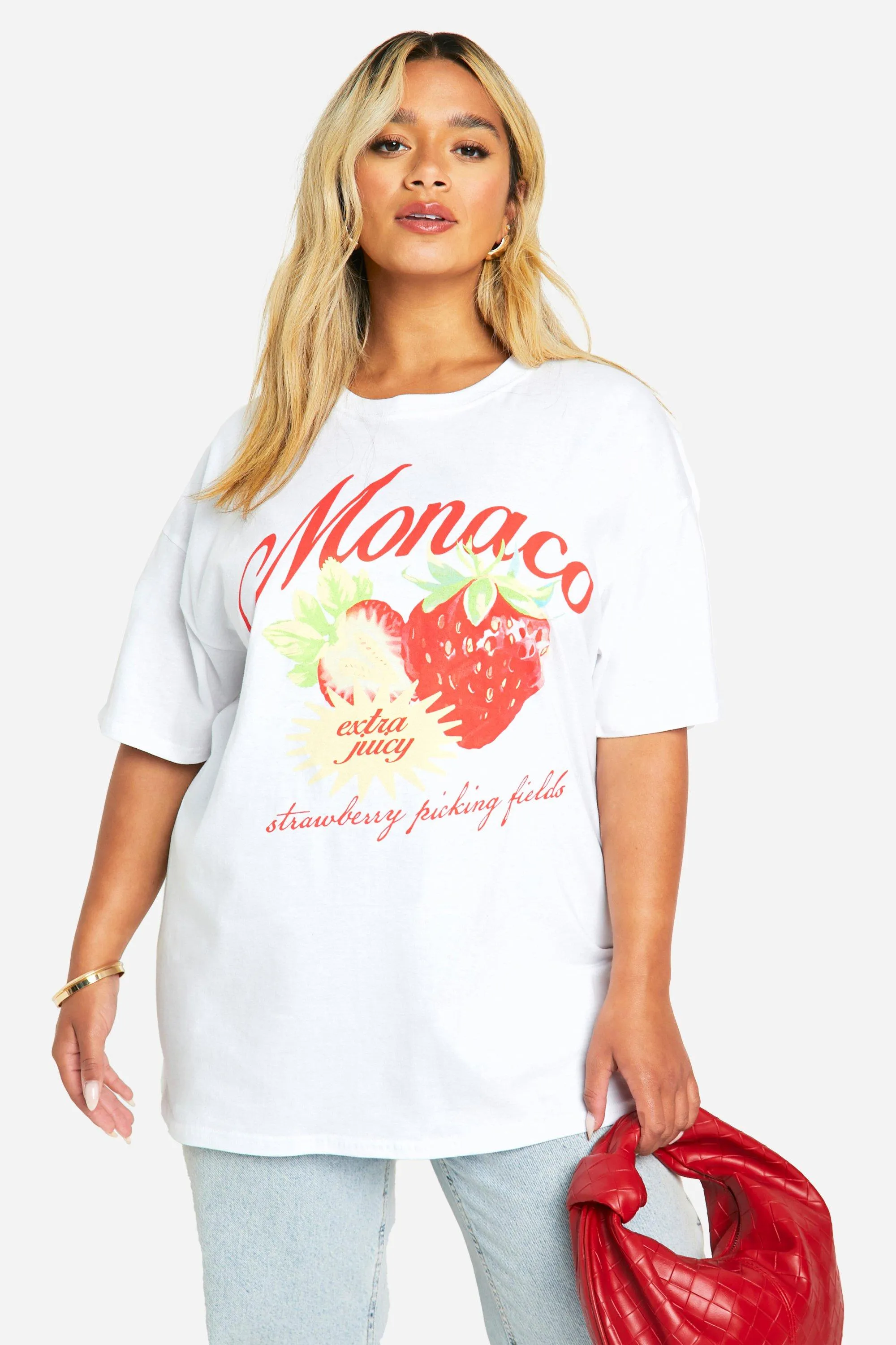 Grande taille - T-shirt à imprimé fraise