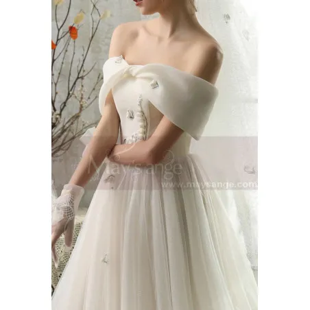 Magnifique Robe De Mariée Princesse Duchesse Décolleté Tulle