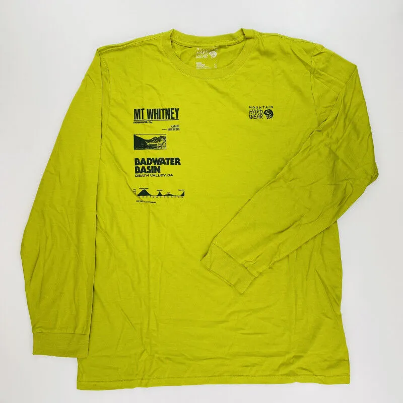 Mountain Hardwear Sea Level™ Logo Man LS T-Shirt - Seconde main T-shirt homme - Vert - XL | Hardloop