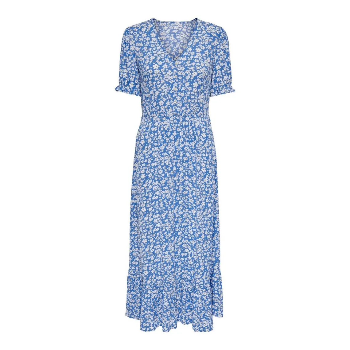 ONLCHIANTI - Robe longue avec taille élastiquée bleu en viscose | 3 Suisses