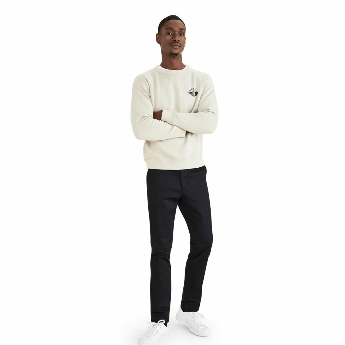 Pantalon chino skinny Original noir en coton | 3 Suisses