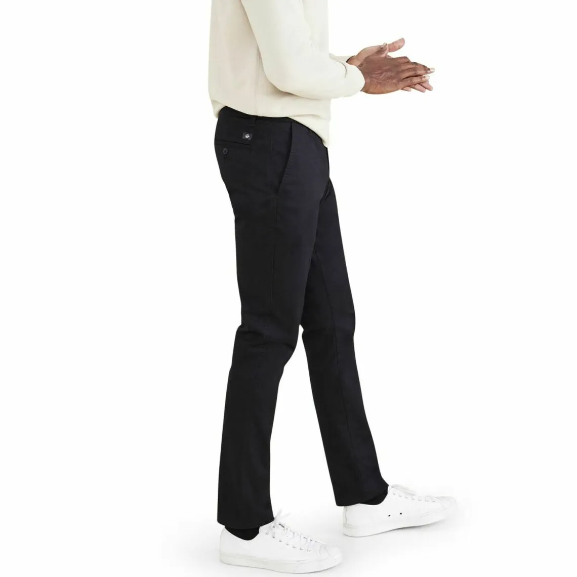 Pantalon chino skinny Original noir en coton | 3 Suisses