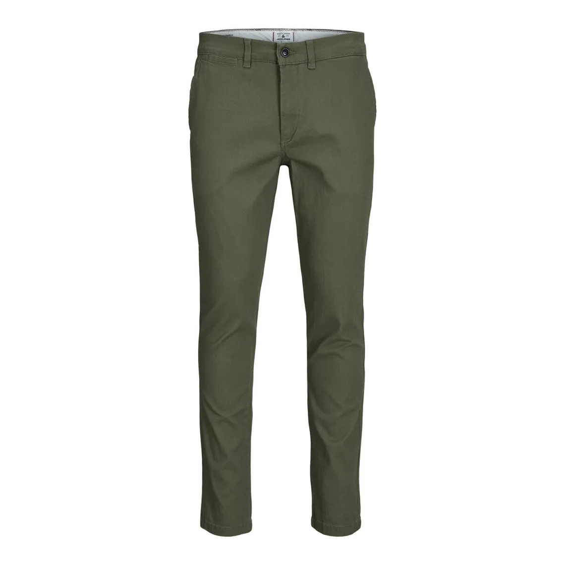 Pantalon chino Slim Fit Marron clair vert en coton | 3 Suisses