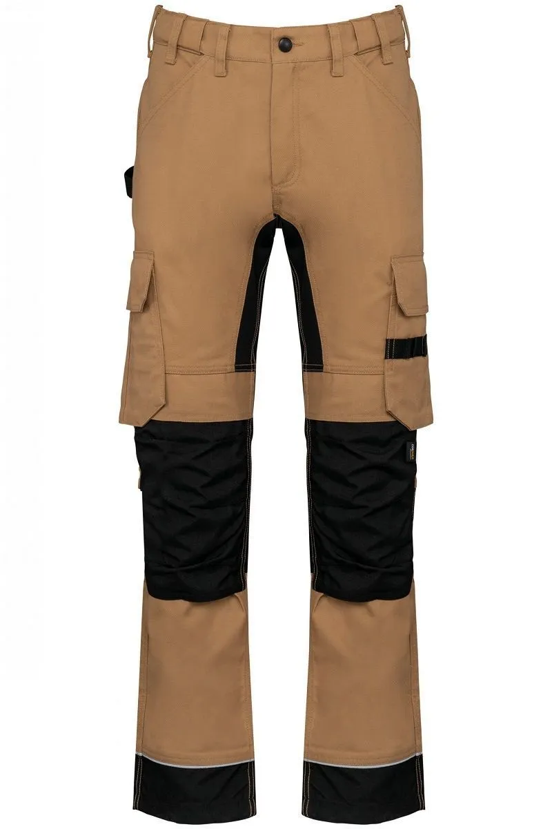 Pantalon de travail performance - Recyclé - Homme - WK743 - beige camel 