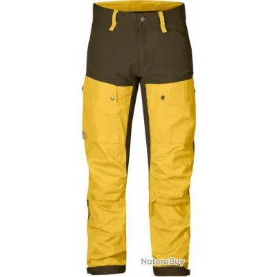 PANTALON FEMME FJALLRAVEN KEB TROUSER JAUNE TAILLE 42 FRANCE NEUF 011680