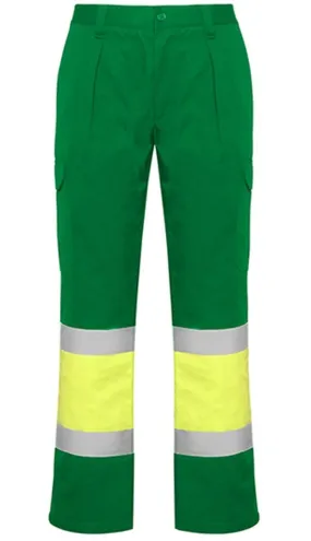 Pantalon haute visibilité - HV9301 - Homme - vert et jaune fluo 