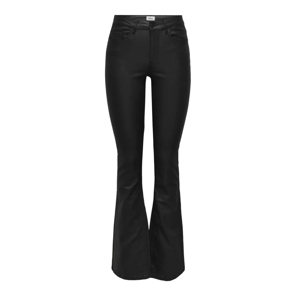 Pantalon taille moyenne noir en viscose Dee | 3 Suisses