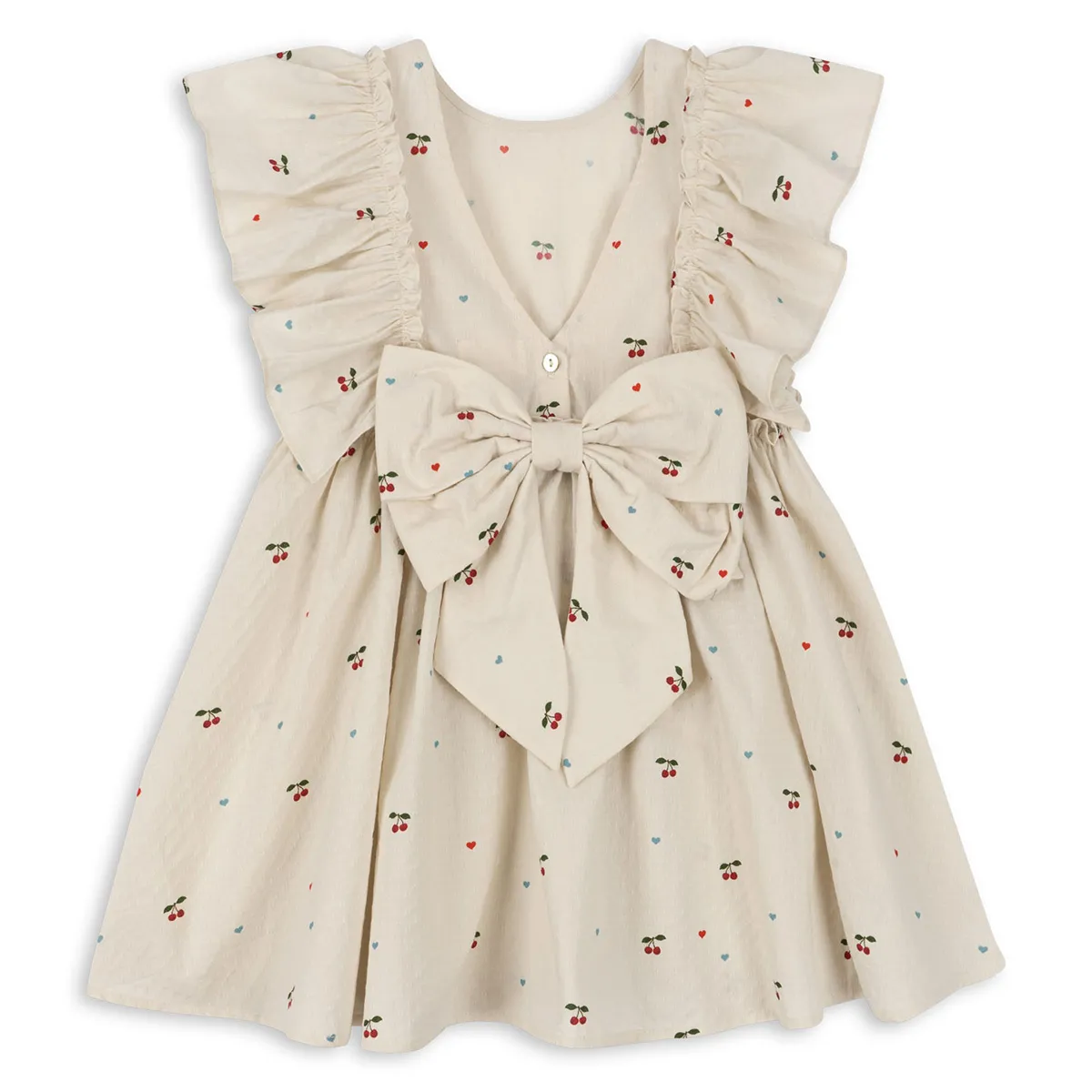 Robe avec Noeud Evia Cherry Coeur - 18 Mois