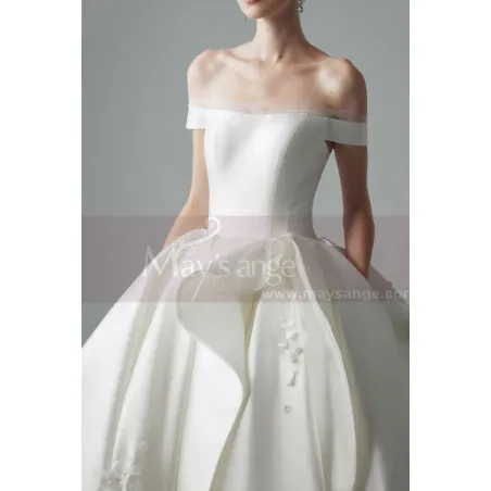 Robe De Bal Princesse Mariage Blanc Cassé Jupe Multi Couche