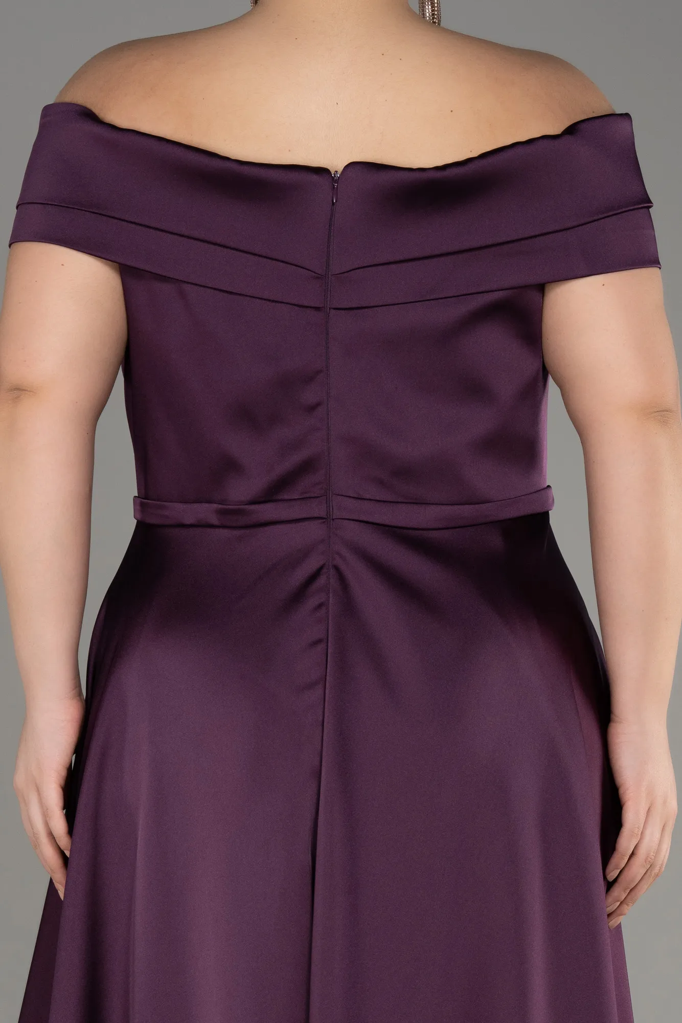 Robe De Soirée Grande Taille Satin Longue Émeraude ABU2355