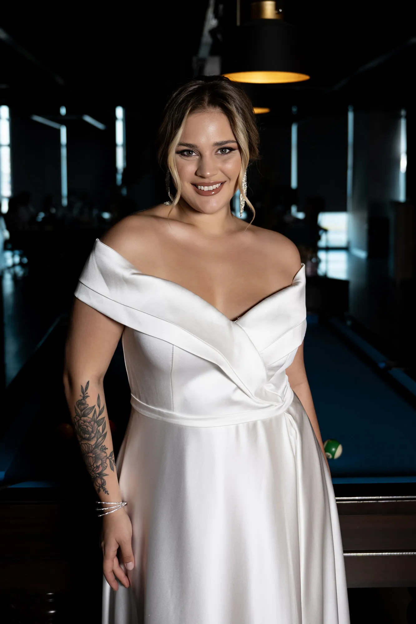 Robe De Soirée Grande Taille Satin Longue Émeraude ABU2355