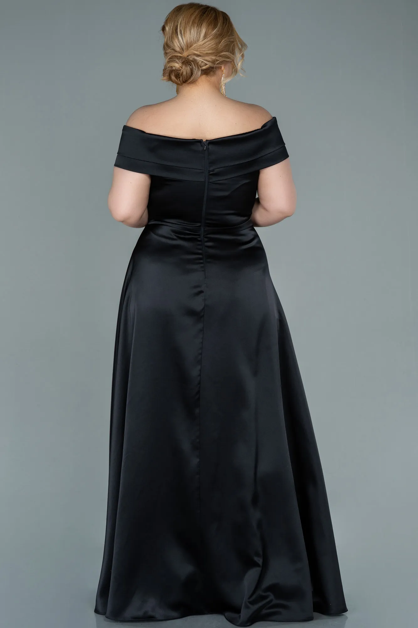 Robe De Soirée Grande Taille Satin Longue Émeraude ABU2355