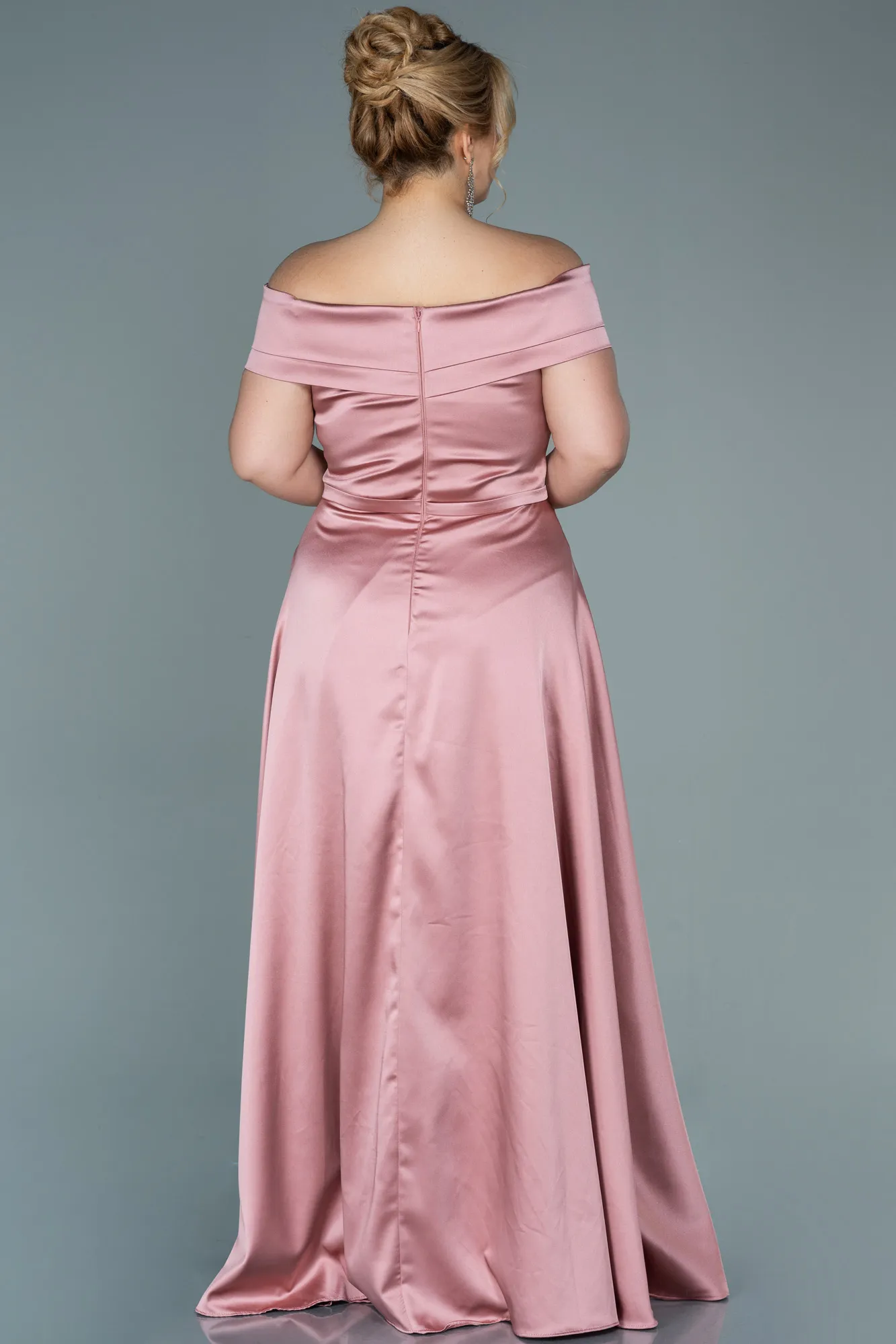 Robe De Soirée Grande Taille Satin Longue Émeraude ABU2355