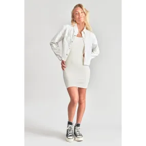 Robe droite BIBAGI blanc en coton | 3 Suisses