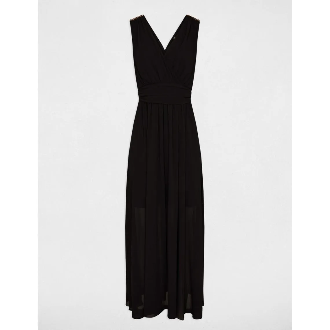 Robe longue cintrée dos en V noir | 3 Suisses