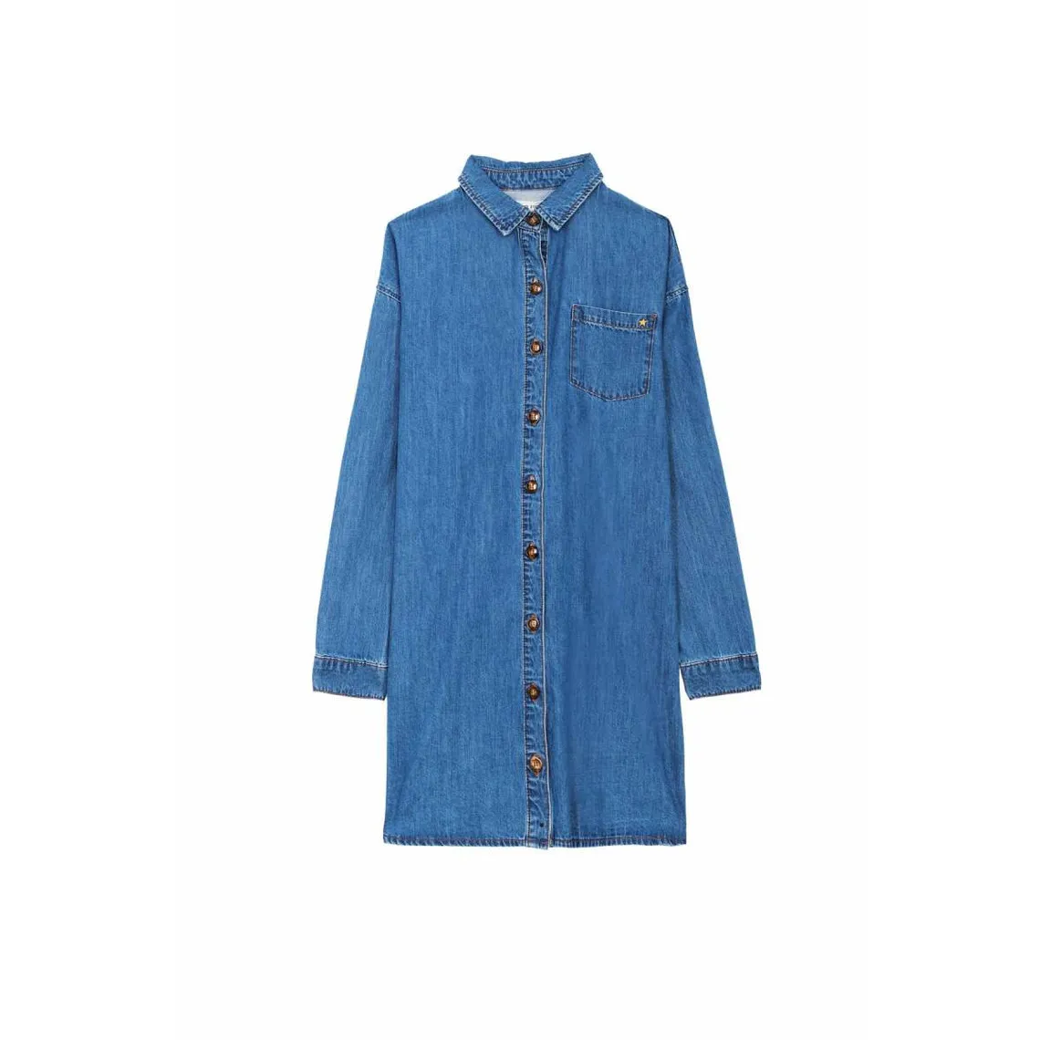 Robe RIMEN S stone en coton bleu | 3 Suisses