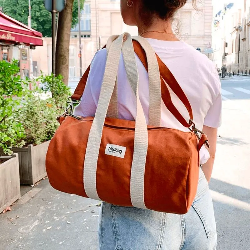 Sac polochon Hindbag Mini Simon 35 cm Sienne - Orange