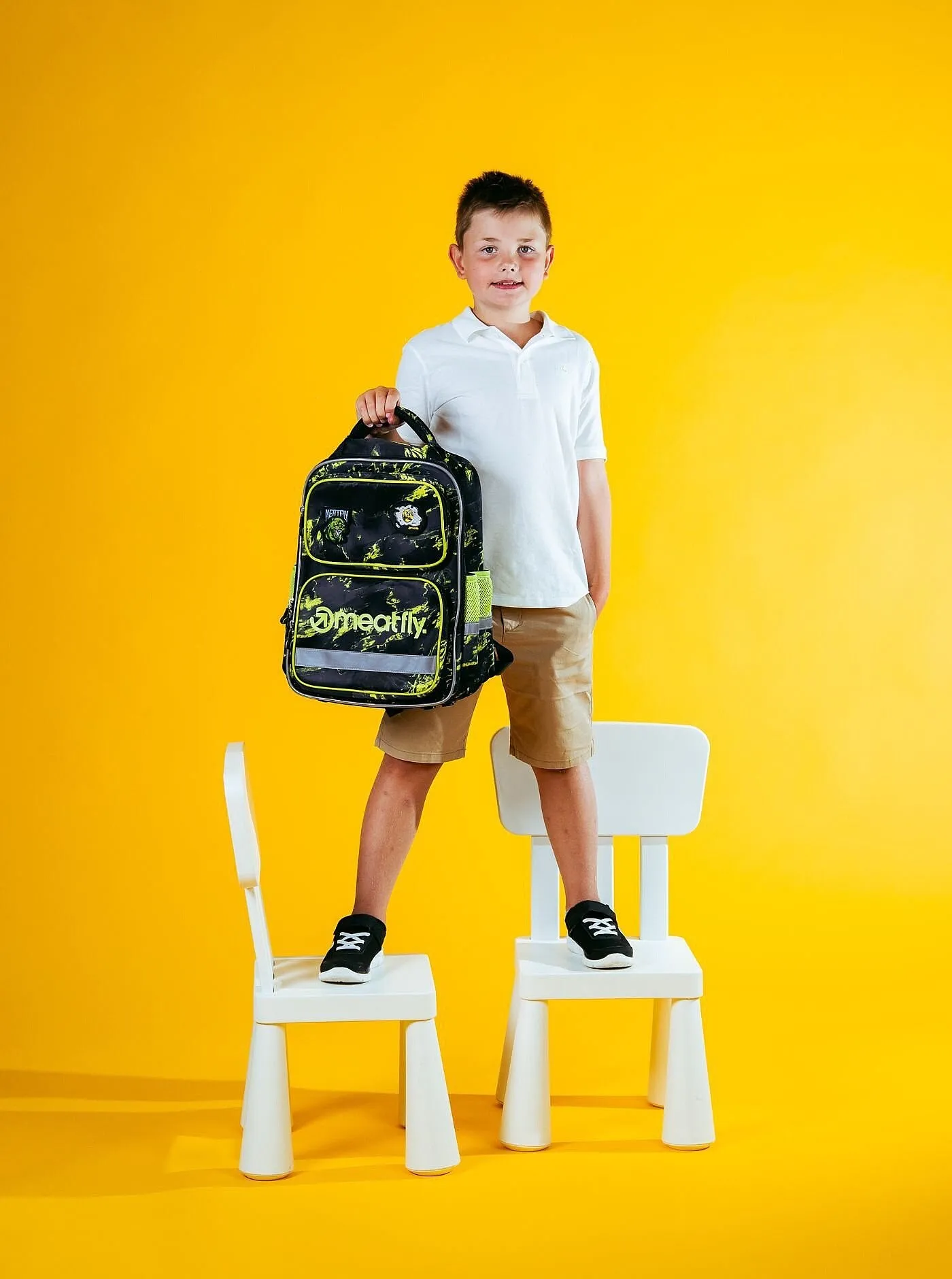 sac à dos Meatfly Max School - Lime Mossy - unisex junior