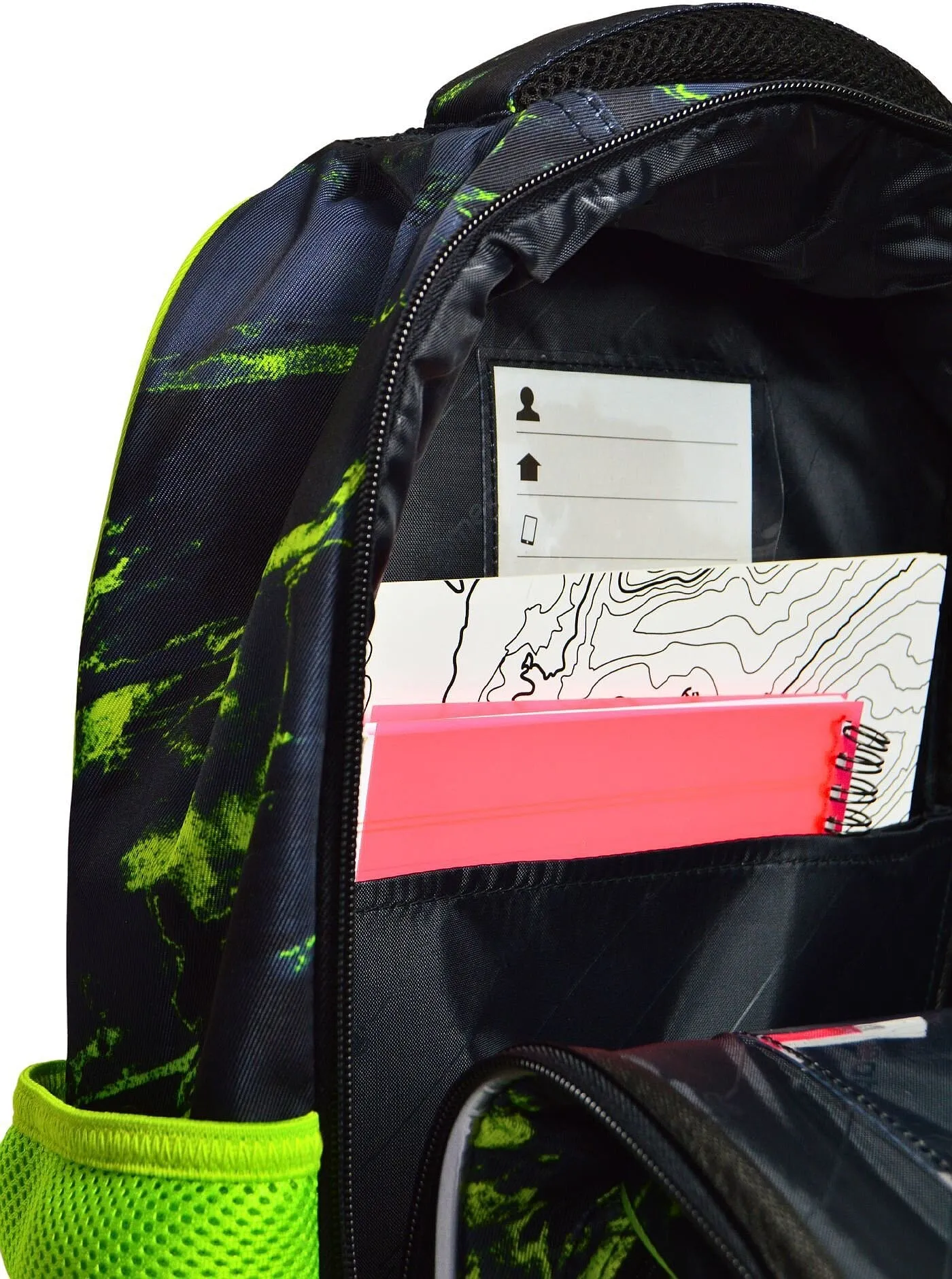 sac à dos Meatfly Max School - Lime Mossy - unisex junior