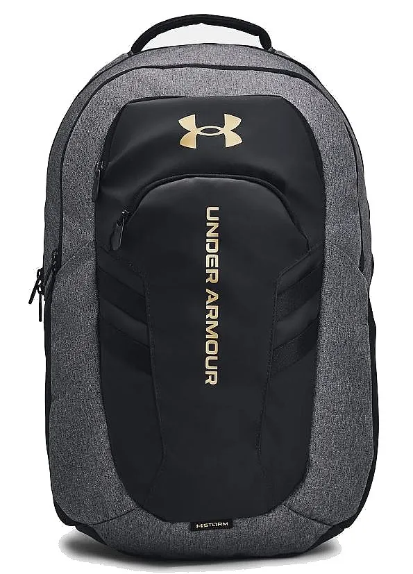 sac à dos Under Armour Hustle 6.0 Pro - Black Full Heather/Black/Metallic Gold