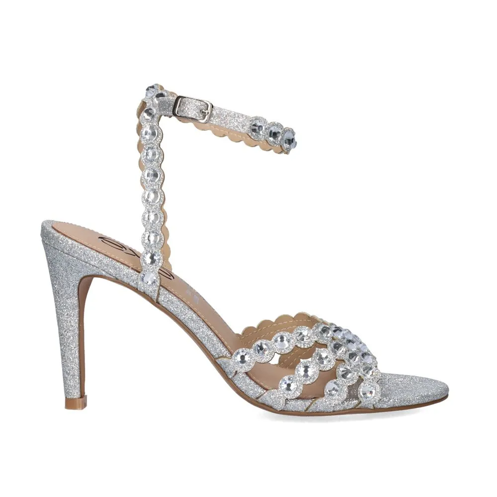  SANDALE TALON REBECA-376 PAILLETTES  ARGENT