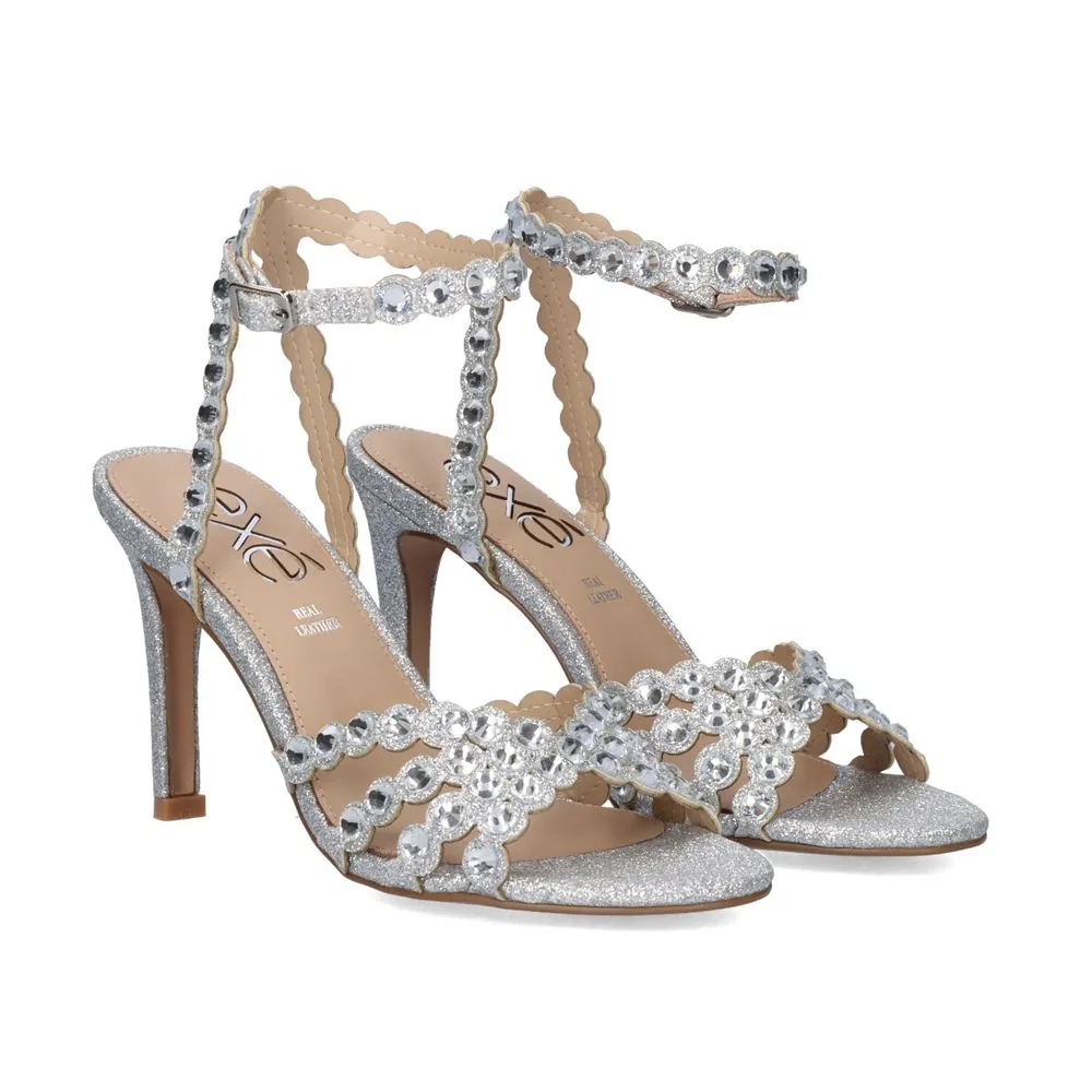  SANDALE TALON REBECA-376 PAILLETTES  ARGENT