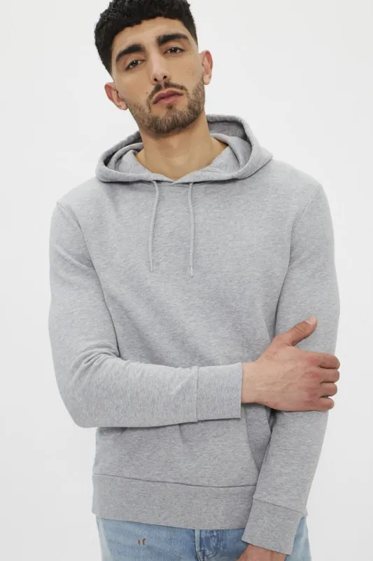 Sweat gris à capuche