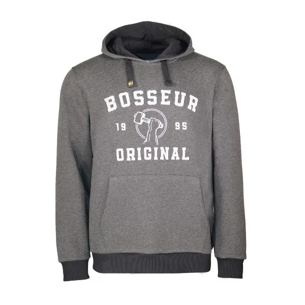 Sweat à Capuche Bosseur Irazu Gris Chiné Foncé