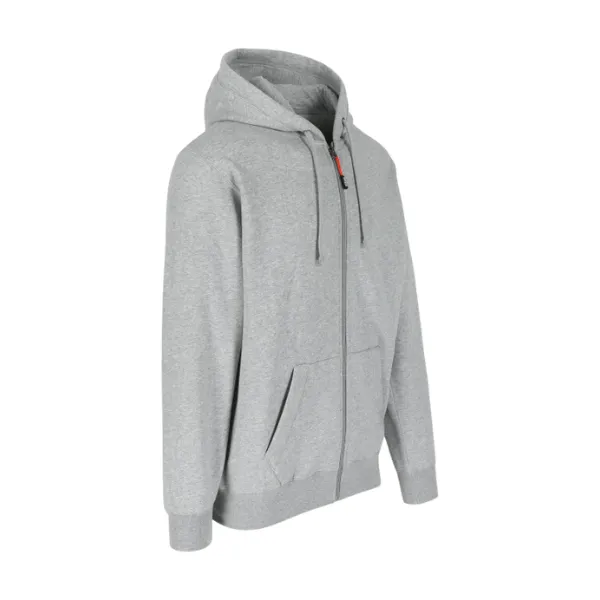 Sweat à Capuche Zippé Herock Tobin Gris Chiné Clair