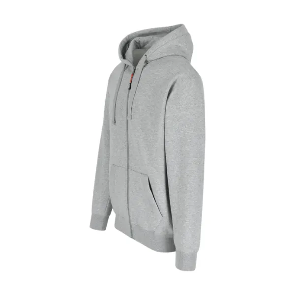 Sweat à Capuche Zippé Herock Tobin Gris Chiné Clair