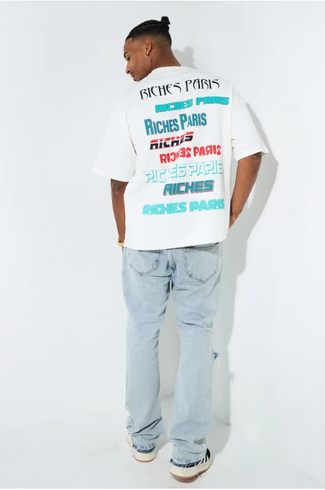 T-shirt blanc " riches paris"