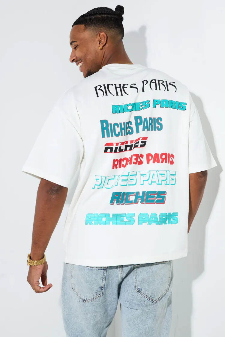 T-shirt blanc " riches paris"