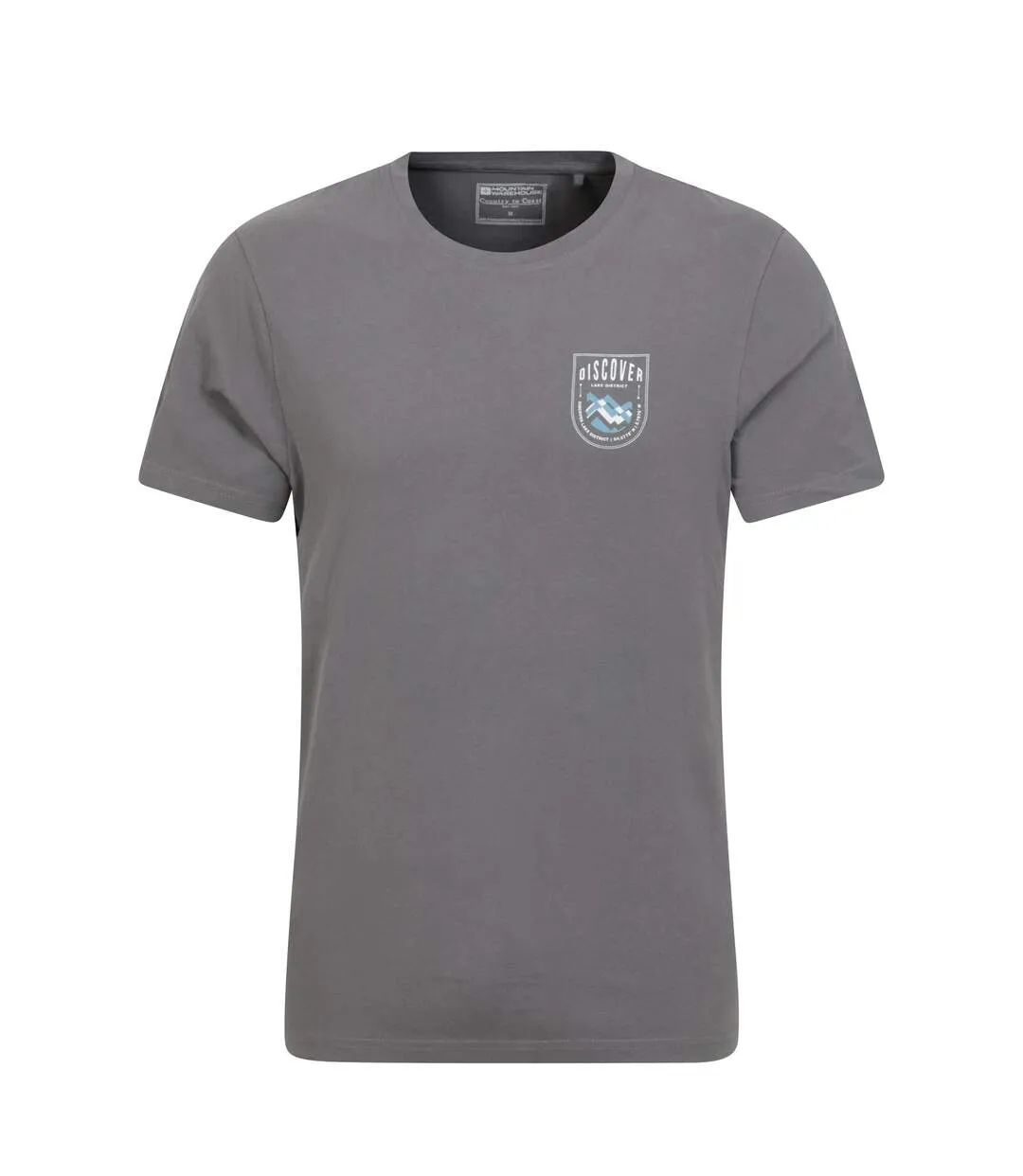 T-shirt discover lake district homme gris foncé Mountain Warehouse