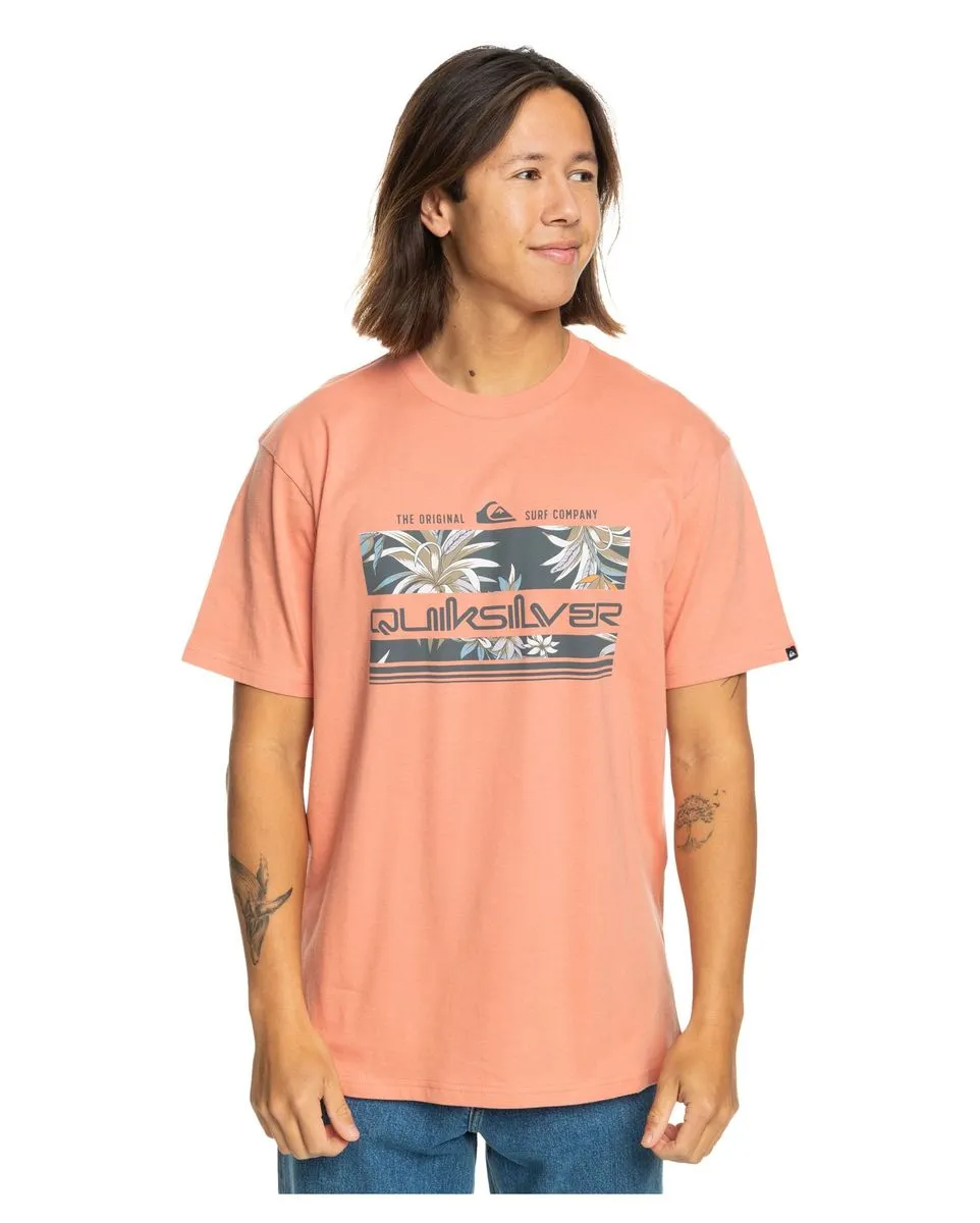 T-shirt Homme TROPICAL RAINBOW SS Rose