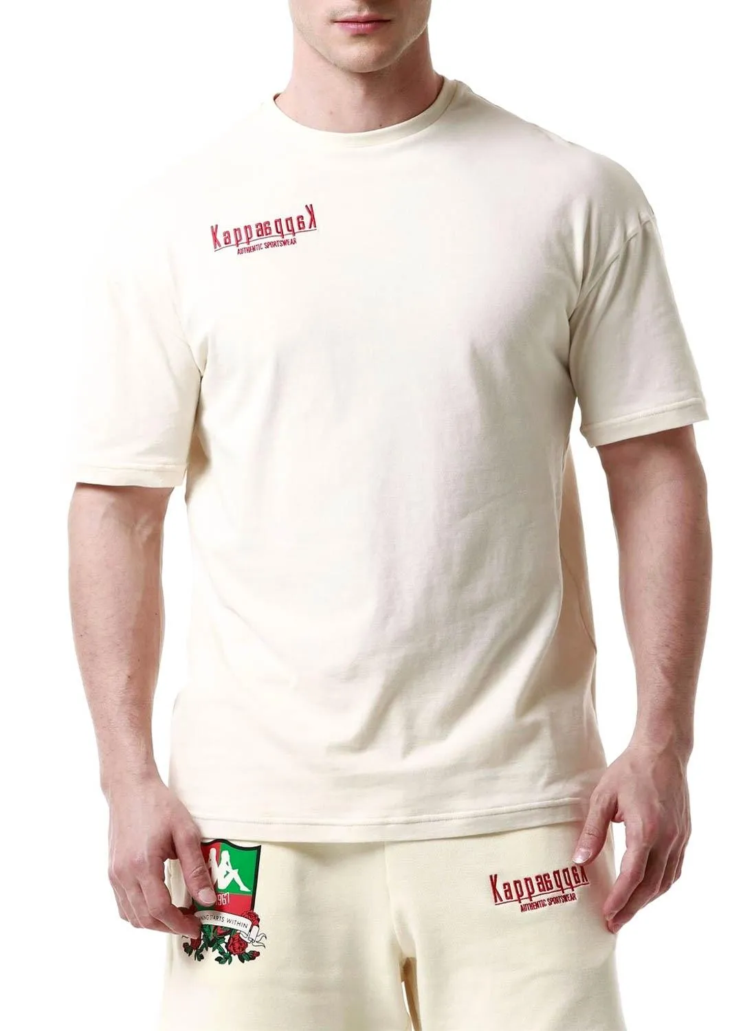 T-shirt Kappa Lerice Beige pour Homme