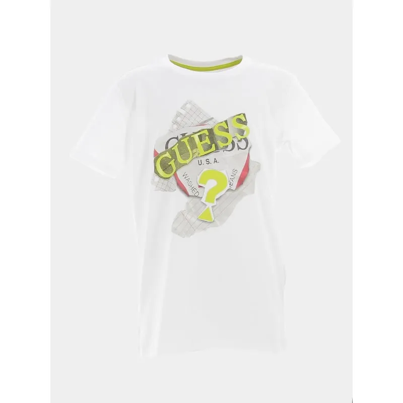 T-shirt magazine print multicolore enfant - Guess | wimod