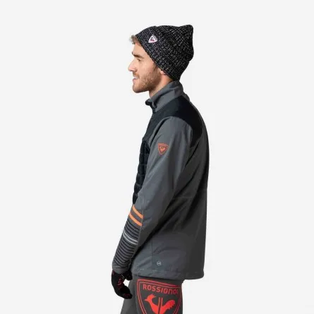 Textile haut ski nordique Rossignol Poursuite Warm Jacket onyx grey