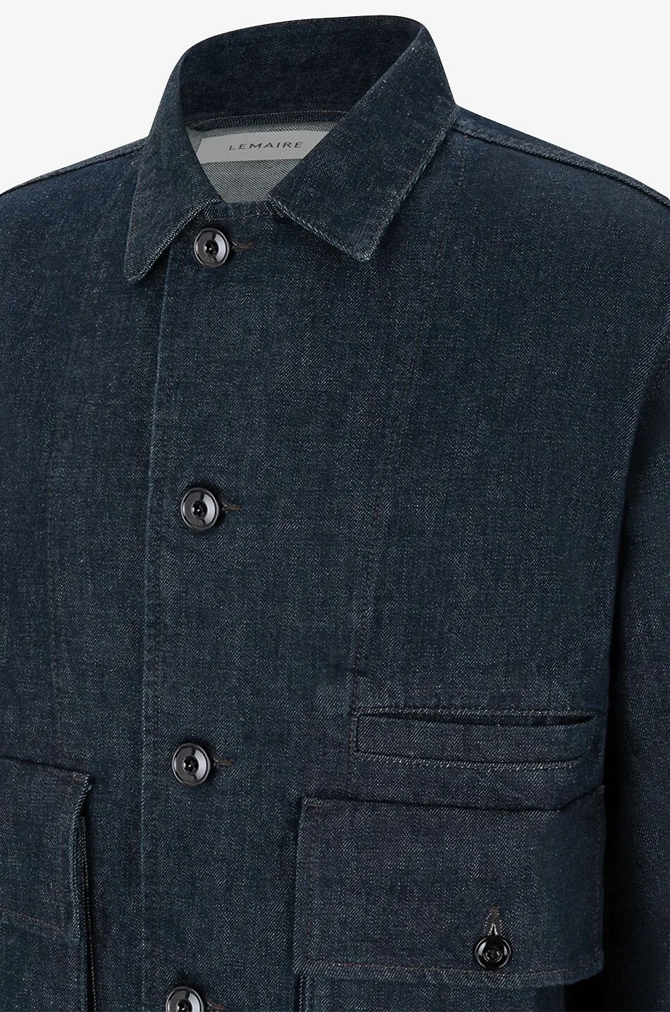 Veste boxy en denim indigo