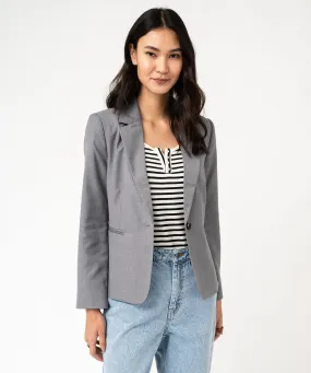 Veste de tailleur chinée femme gris clair